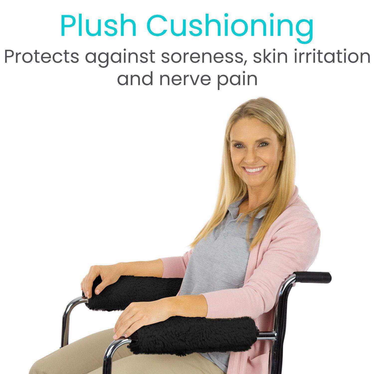 Vive Health -  2PC Sheepskin Wheelchair Armrest Cover