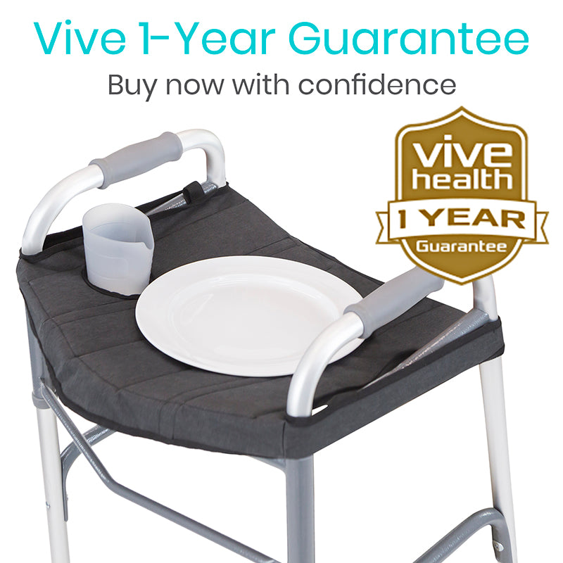 Vive Health - Walker Tray, Strong Foldable Design, Fits Standard Walkers