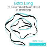 Vive Health - Stretch Strap, 75" with 10 Loops, Nylon Material, Includes Guide and Carry Pouch, Teal