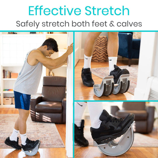 Vive Health - Dual Calf Stretcher with Angled Foot Plate and Non-skid Base