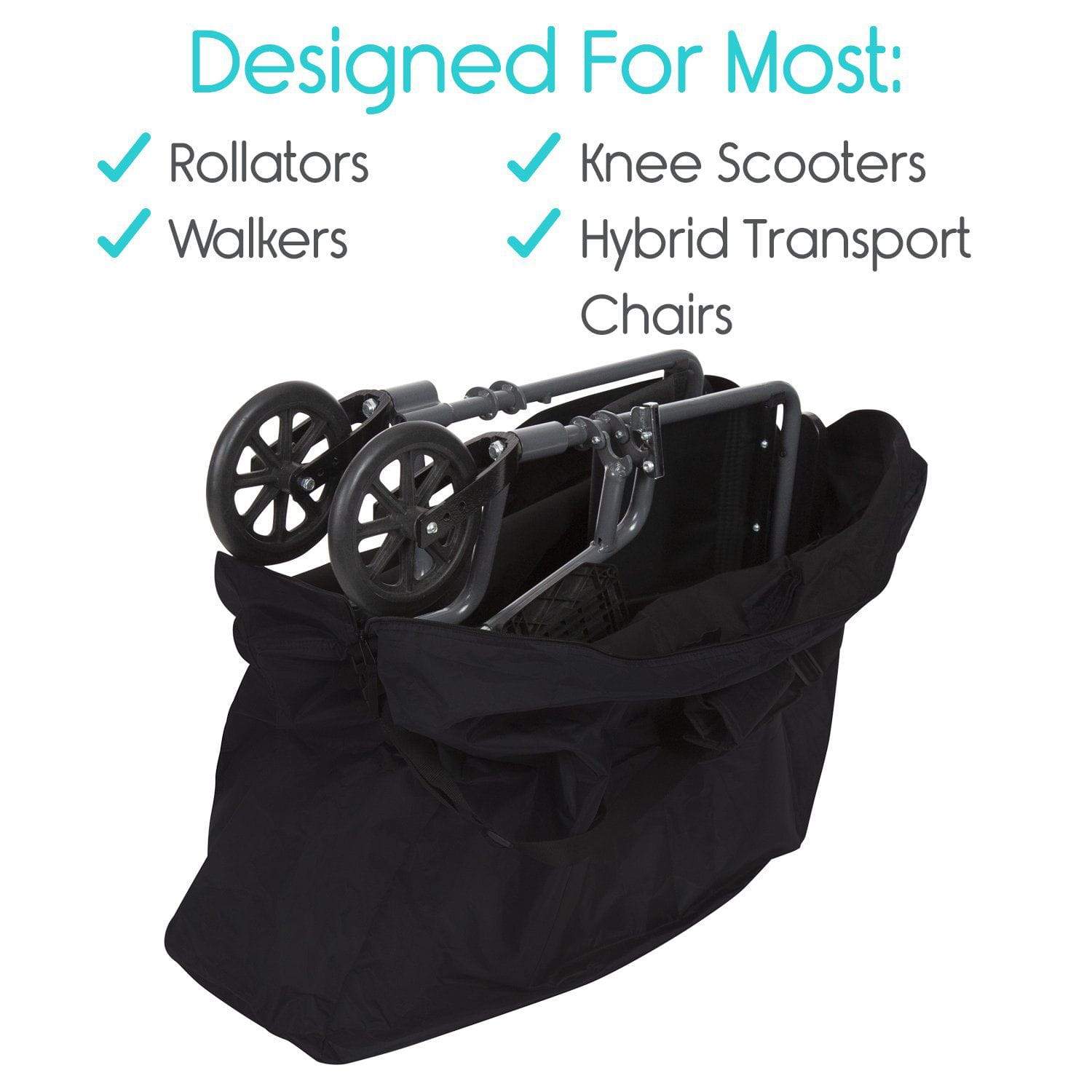 Vive Health - 4-Wheel, Rollator Travel Bag, 300 lbs Capacity