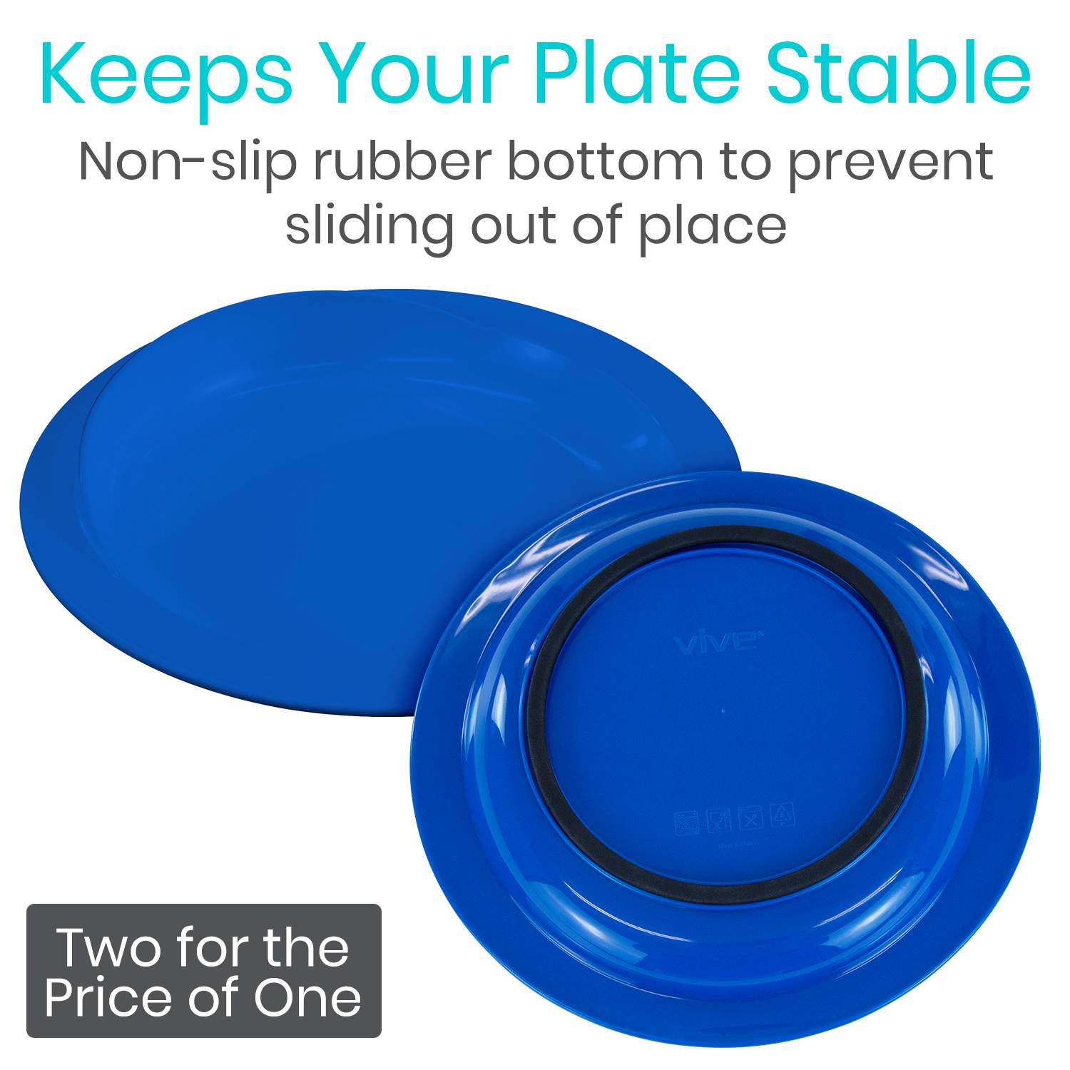 Vive Health -  Spill Proof Scoop Plate 2 Pack