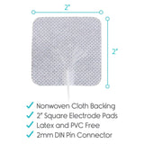 Vive Health -  10 Sets of 4, Lead Electrodes, 2" x 2", Pre-gelled, Nonwoven, Reusable