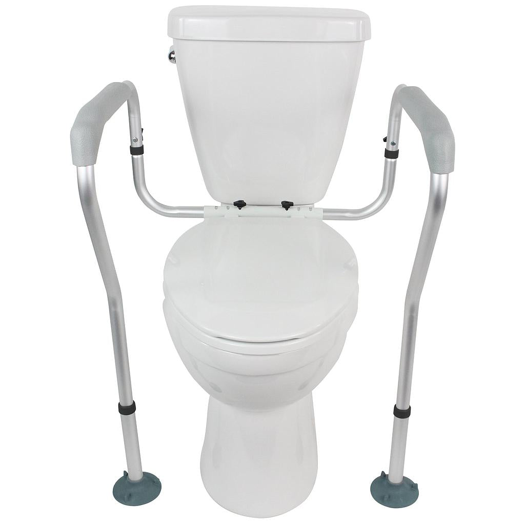 Vive Health - Adjustable Toilet Safety Rail, Padded Fitting w/no Drilling