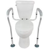 Vive Health - Adjustable Toilet Safety Rail, Padded Fitting w/no Drilling