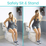 Vive Health - Compact Toilet Rail, Tool-Free, Adjustable Width Aluminum Frame