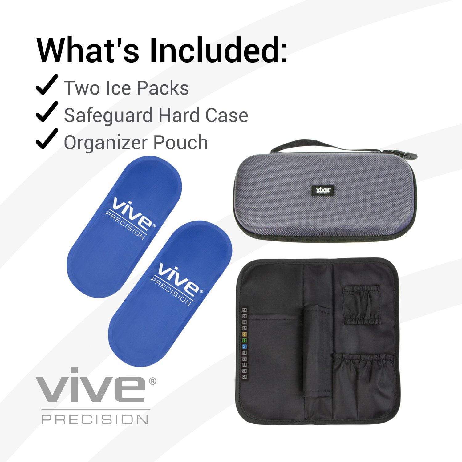 Vive Health - Insulin Travel Case with 2 Icepacks and integrated thermometer