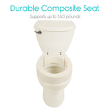 Vive Health - 3.5" Toilet Seat Riser, Hinged, Use with Existing Seat, Elongated - Weight Capacity 300lbs