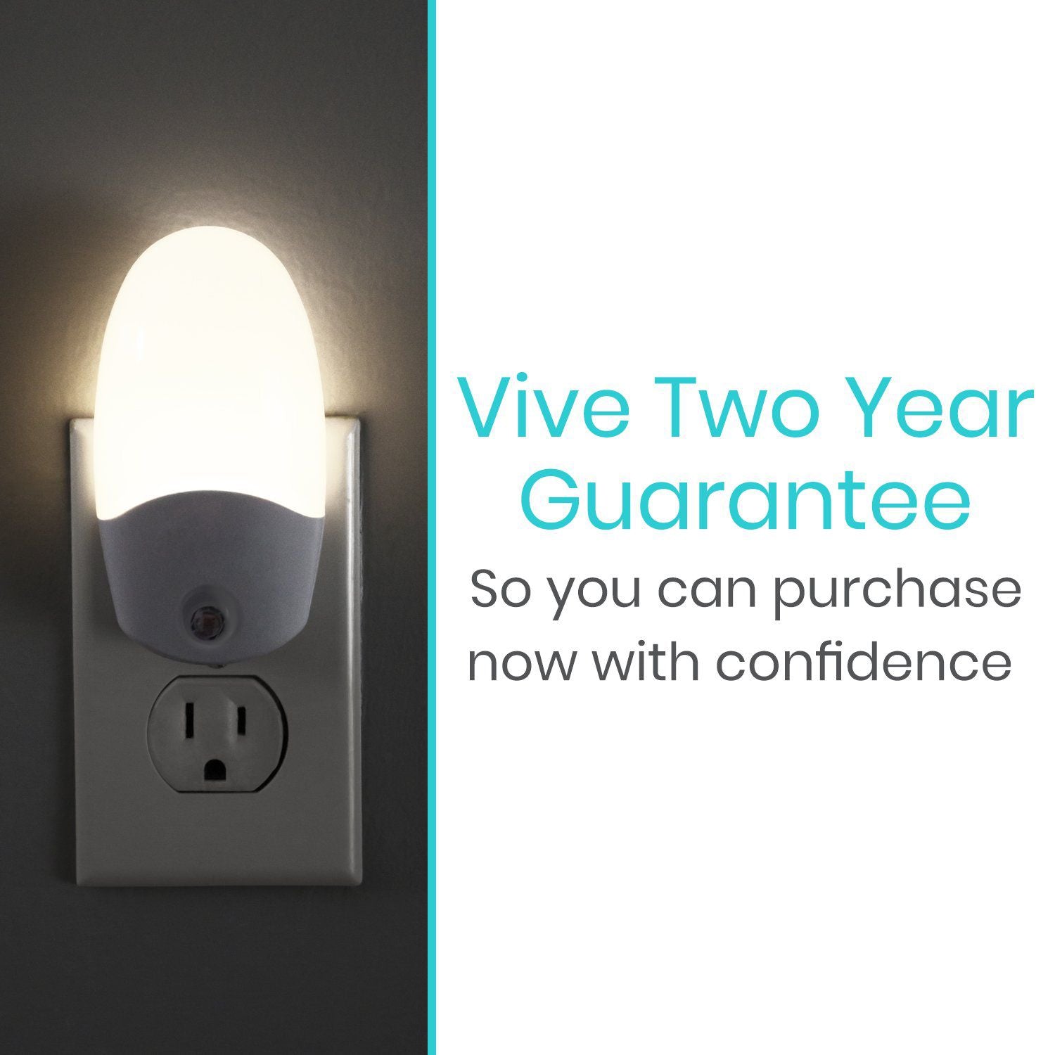 Vive Health - Automatic Night Lights, LED with Sensor, 4 Pack