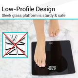 Vive Health -  Smart Digital Tempered Glass Scale with LED display and Smart App