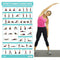 Vive Health - Stretching Workout Poster, 52 Full-Color, Laminated