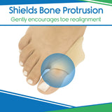 Vive Health - 4 Pcs Fabric Bunion Protector, Fabric Lined Gel, Washable