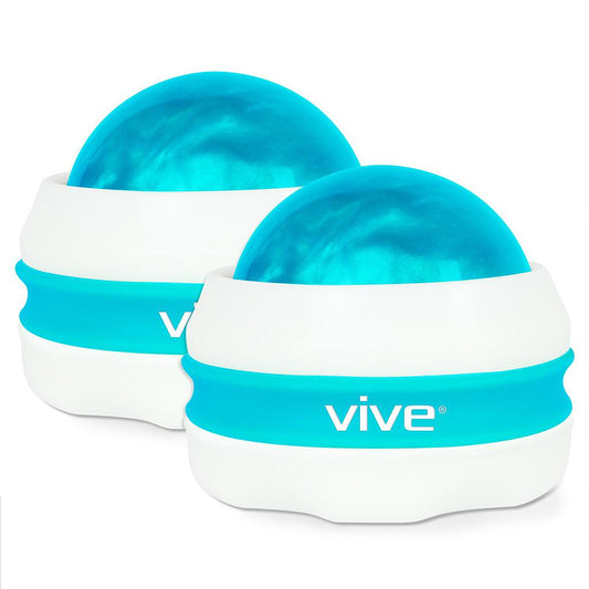 Vive Health - Pack of 2, Massage Roller Ball, 2" with Silicone Grip