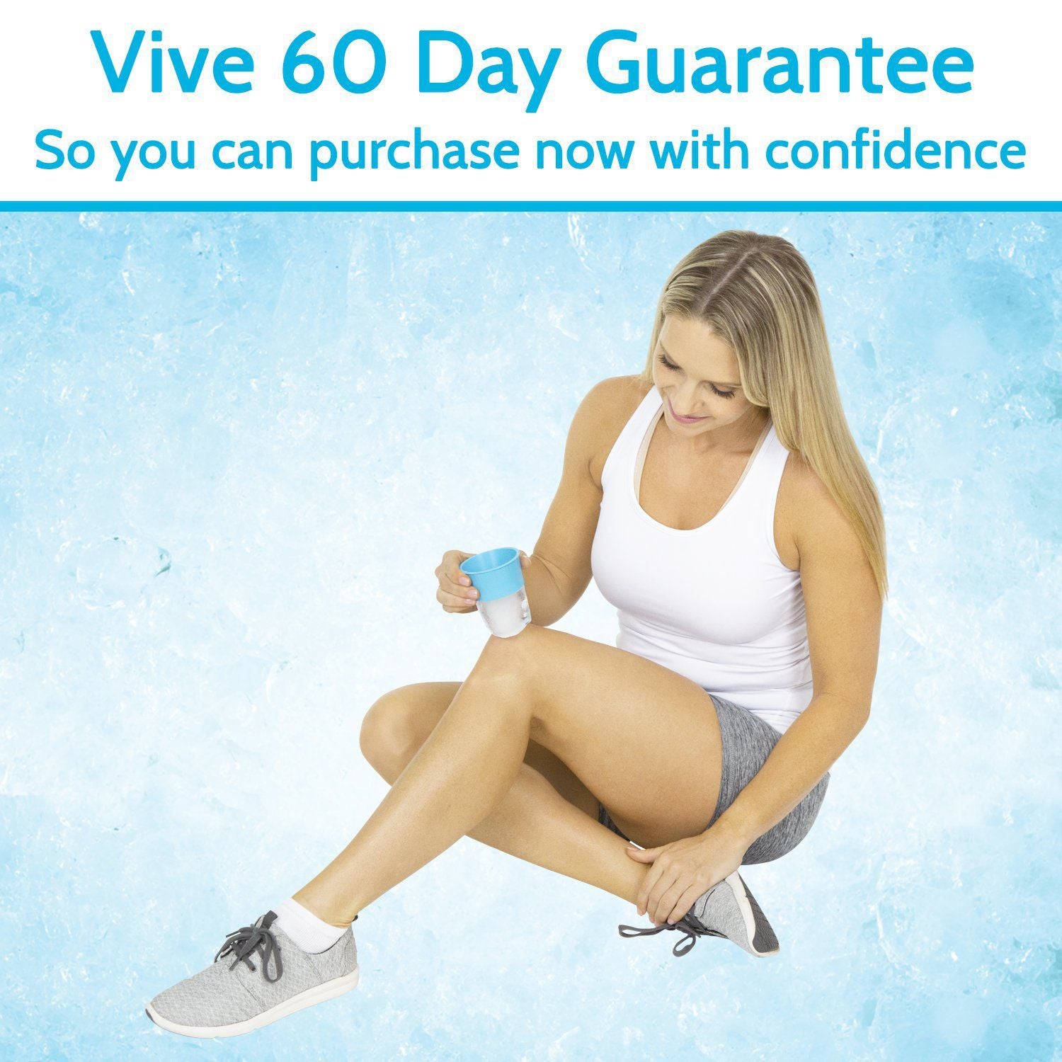 Vive Health - Ice Cup, Refillable 2-Piece with Spikes, 2 Pack - Supports up to 400 lbs