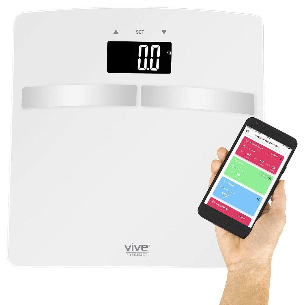 Vive Health -  Smart Body Fat Tempered Glass Scale with Smart App