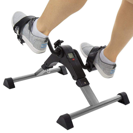 Vive Health - Folding Pedal Exerciser with Adjustable Tension, 9" Height for Leg and Arm Exercises, Includes App