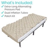 Vive Health - Replacement Alternating Pressure Pad with Inflation Hoses, Patch Kit