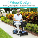 Vive Mobility - Long Range 4 Wheel Mobility Scooter, 265lb Capacity