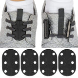 Vive Health - Magnetic Shoe Closures, Any Tie Shoe, Two Sets w/Anchor Clips, Black - Weight Capacity 300lbs