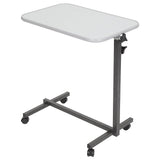Vive Health - Compact Overbed Table, Steel Frame, Swivel Castors, Rimmed Tabletop