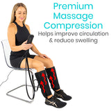 Vive Health - Calf Compression Massager, 3 Modes, Heat, 21" Circumference, 2 Extenders