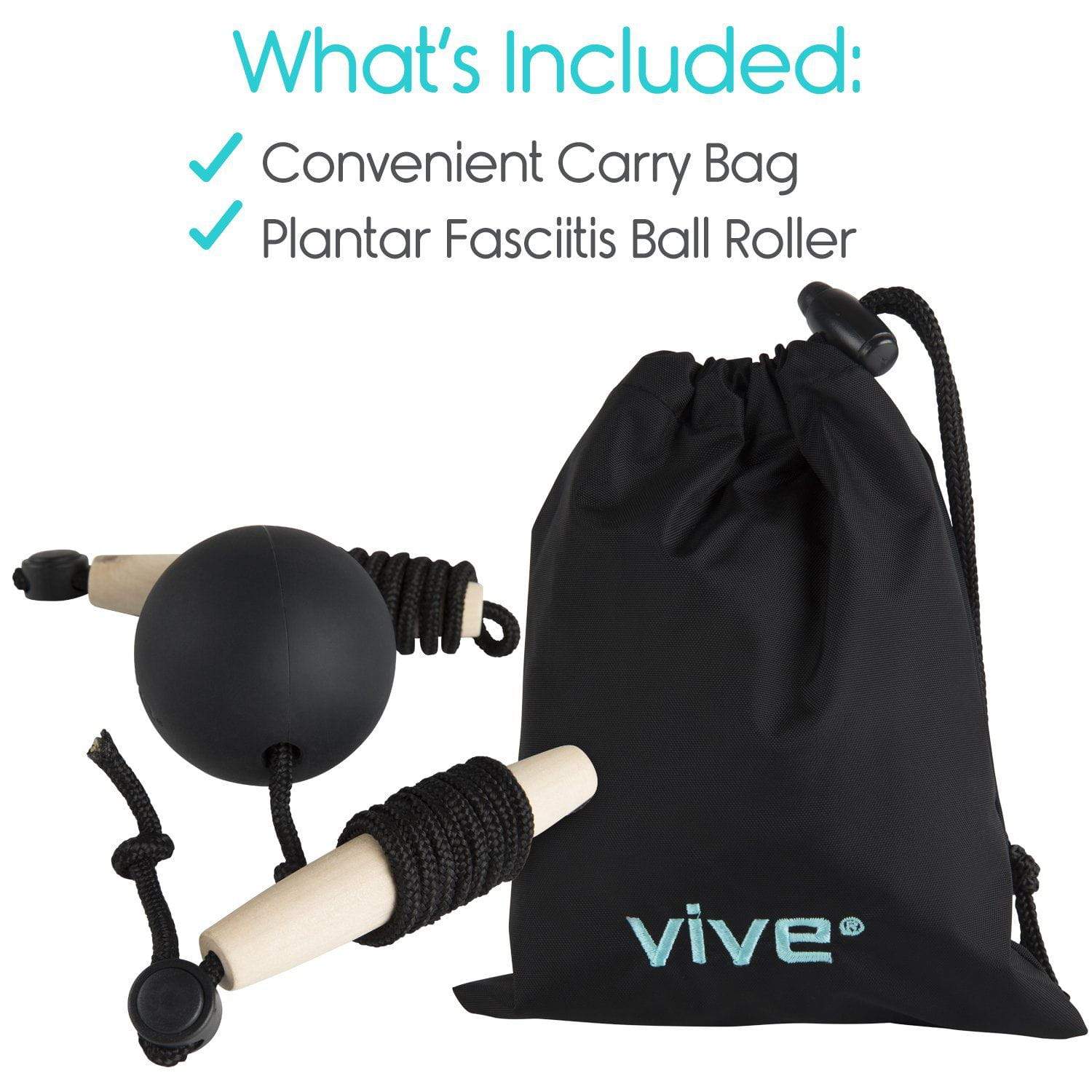 Vive Health - Plantar Fasciitis Ball, 2.5" Ball with 74" Cord w/Sliders