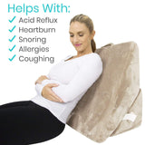 “Vive Health - 3 in 1 Memory Foam Bed Wedge Pillow with Cover”