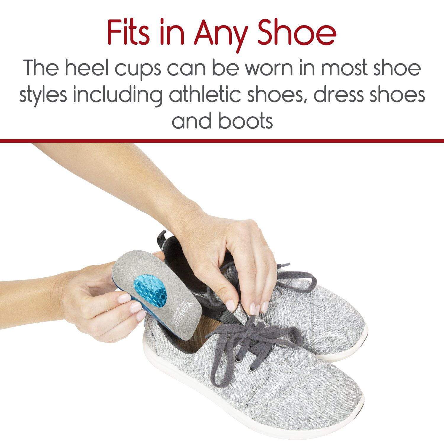 Vive Health -  Gel Heel Cups, Contoured Support