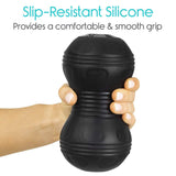 Vive Health - 3.5" x 6.69" Vibrating Massage Peanut with Heat, Textured Silicone