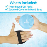 Vive Health - Round Hot/Cold Ice Packs, 4" Nontoxic Gel, Soft Cover