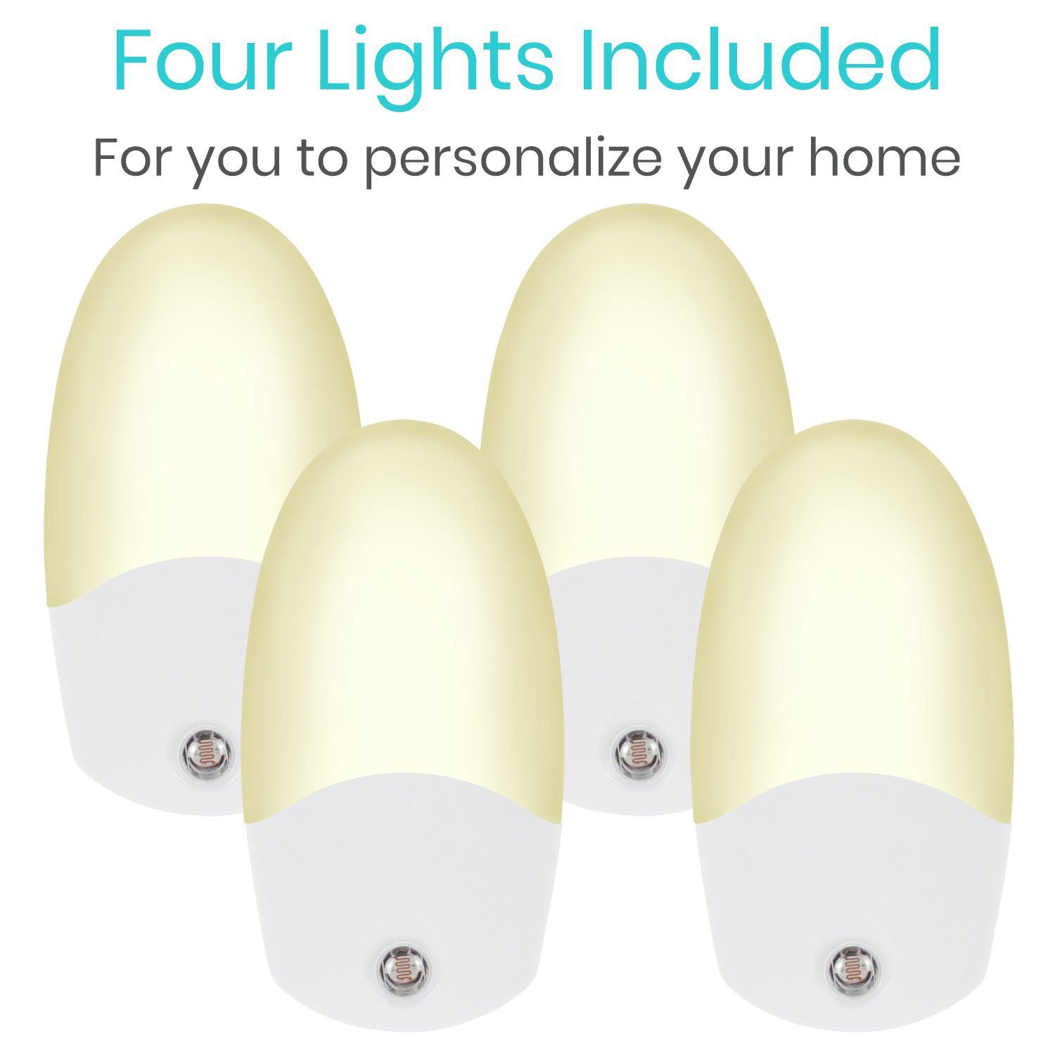 Vive Health - Automatic Night Lights, LED with Sensor, 4 Pack