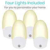 Vive Health - Automatic Night Lights, LED with Sensor, 4 Pack