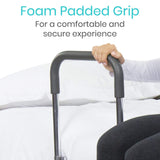 Vive Health - Compact Bed Rail with Dropdown Feature, Anchor Strap, Fits Any Bed