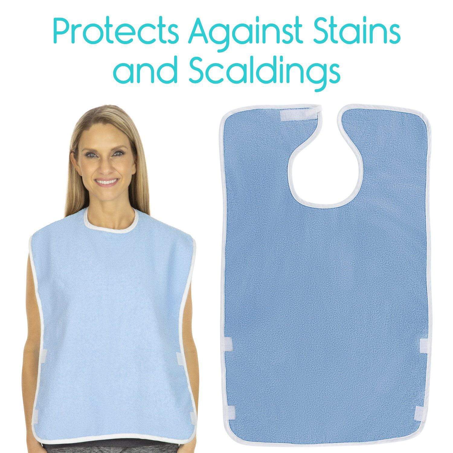 Vive Health - 2 Pack, Adult Bibs, 30” x 18", Waterproof Lining, Machine Washable