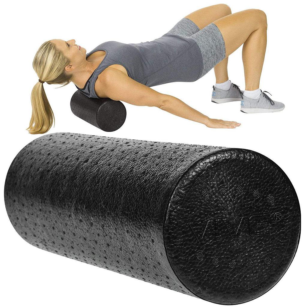 Vive Health - 18" Foam Roller, 5.75", HD Foam, Black