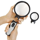 Vive Health -  LED Magnifying Glass: Compact 4" Magnifier with 5X/10X Acrylic Lenses and Pouch