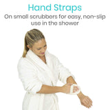 Vive Health - Dual-Sided Back Scrubber, Jute Mitt, Loofah Pad with Hanging Loops