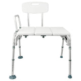 Vive Health - Bathroom Transfer Bench with Adjustable Aluminum Frame and Nonslip Design