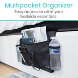 Vive Health - Bedside Caddy, 13.5" Wide, Mesh Pockets, Extra-Long Flap