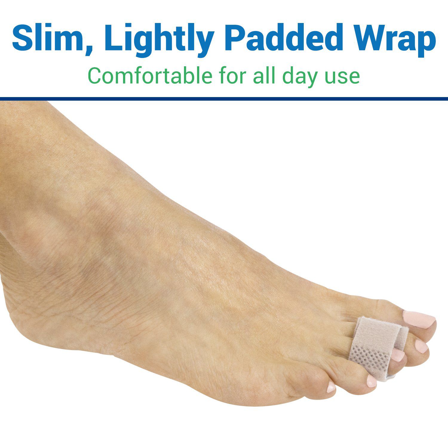 Vive Health - 4Pc Toe Wrap, Fabric Lined-Foam, Washable Pouch