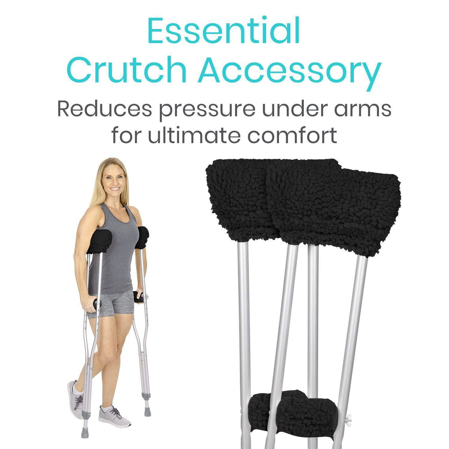 Vive Health - 3" Thick Sheepskin Crutch Pads