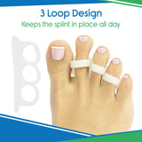 Vive Health - 2 Pairs 3-Loop Hammer Toe Splint, Washable