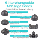 Vive Health - Handheld Massager, 5 Modes, 6 Massage Heads, Cordless - Supports up to 400 lbs