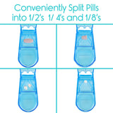 Vive Health - 7-Day Stackable Pill Organizer with Pill Cutter, Four Sections Each