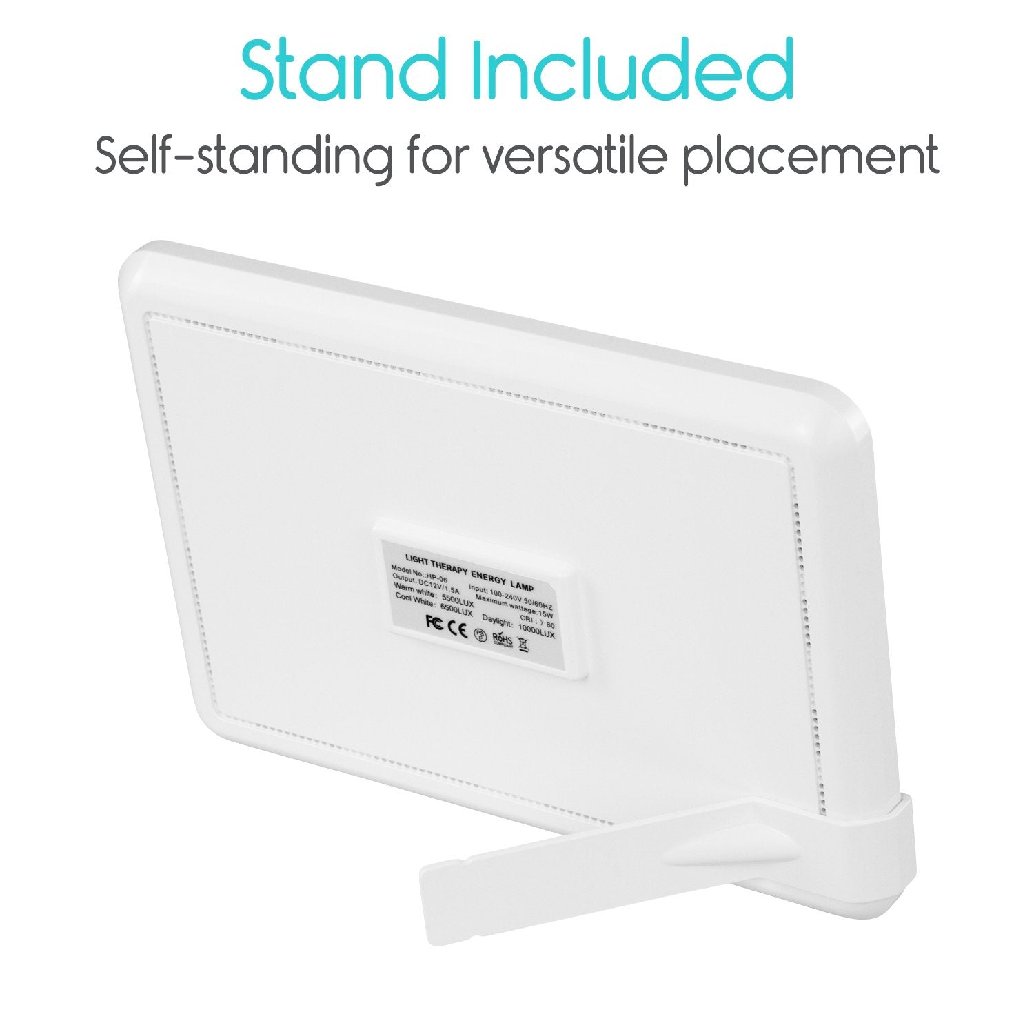 Vive Health - Sun Lamp, LED UV-Free, 3 Intensities, 10,000 Lux, Dimmer