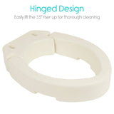Vive Health - 3.5" Toilet Seat Riser, Hinged, Use with Existing Seat, Elongated - Weight Capacity 300lbs