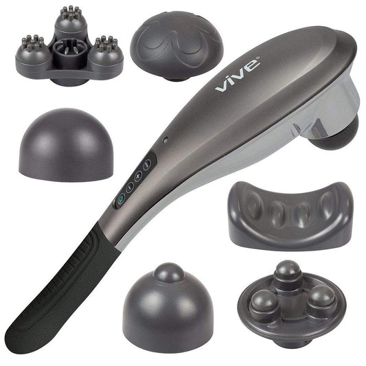 Vive Health - Handheld Massager, 5 Modes, 6 Massage Heads, Cordless - Supports up to 400 lbs