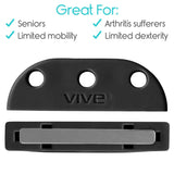 Vive Health - Magnetic Shoe Closures, Any Tie Shoe, Two Sets w/Anchor Clips, Black - Weight Capacity 300lbs