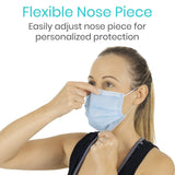 Vive Health - 50pc Face Masks, Nonwoven, Latex-Free, Disposable, Bendable Nose Splint