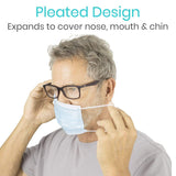 Vive Health - 50pc Face Masks, Nonwoven, Latex-Free, Disposable, Bendable Nose Splint